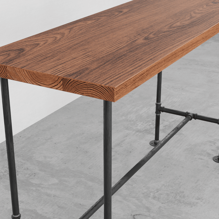 Rustic steel and wood desk, Rustic industrial desk - Woodartdeal