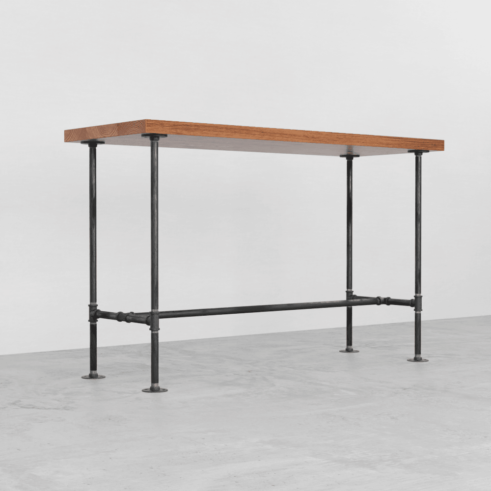 Rustic steel and wood desk, Rustic industrial desk - Woodartdeal