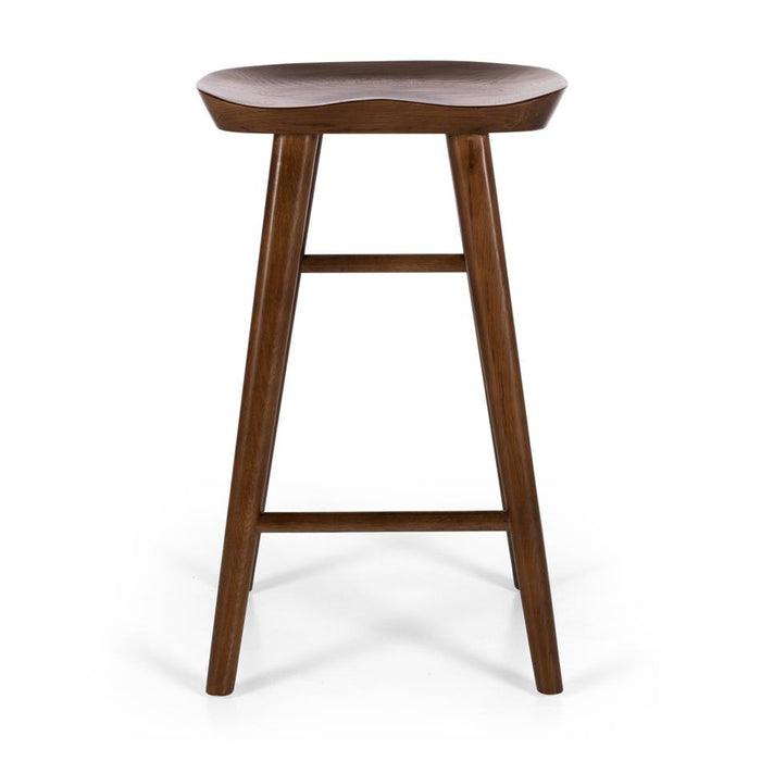 Solid Wood Curved Bar Stool - Woodartdeal