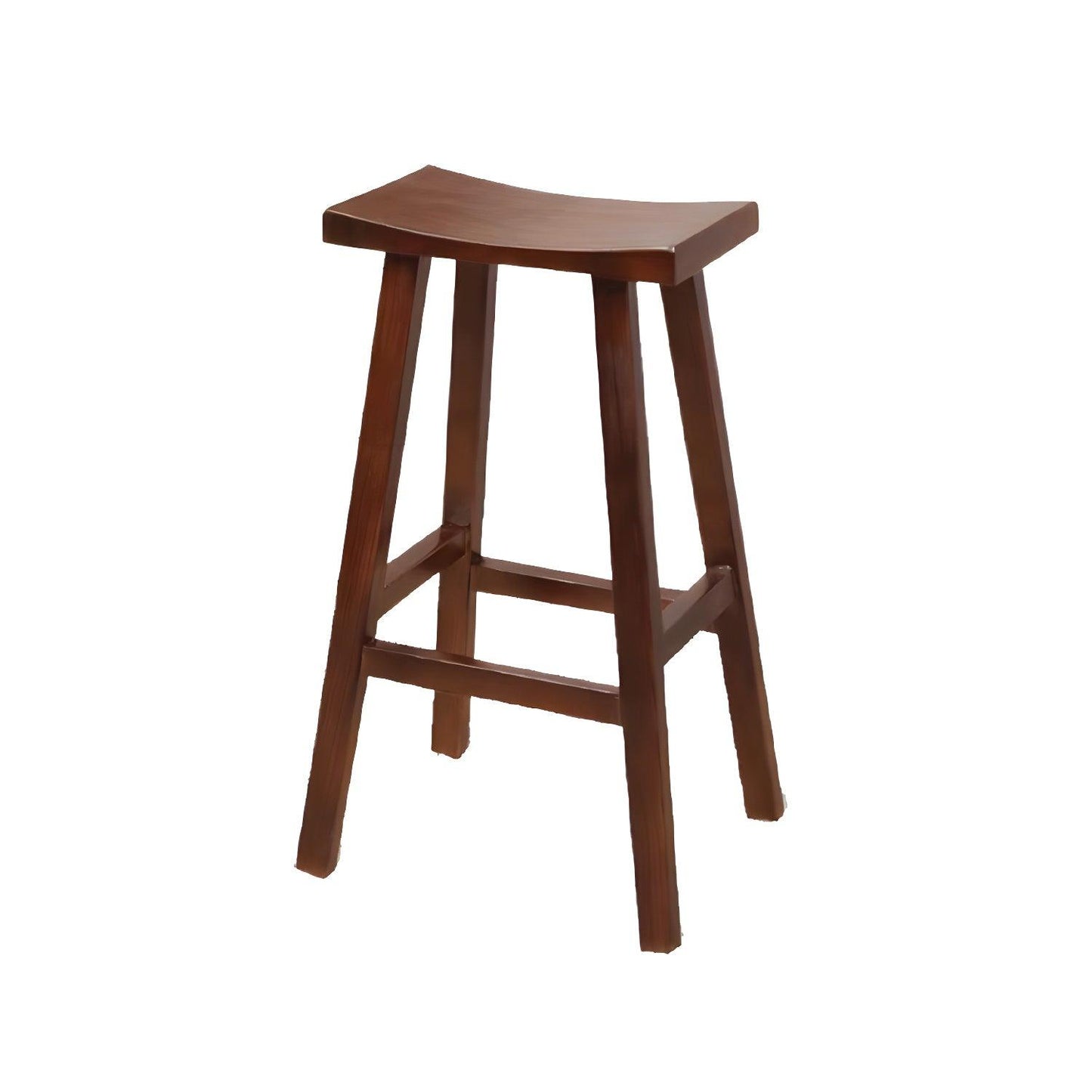 Solid Wood Saddle Seat Kitchen Counter Stool And Bar Stool - Woodartdeal