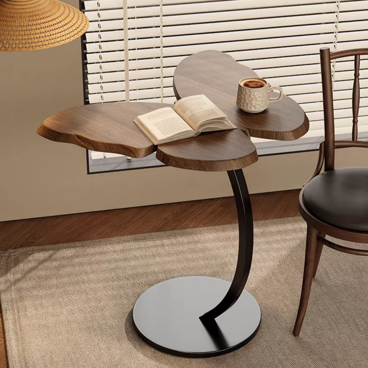 butterfly-shaped side table