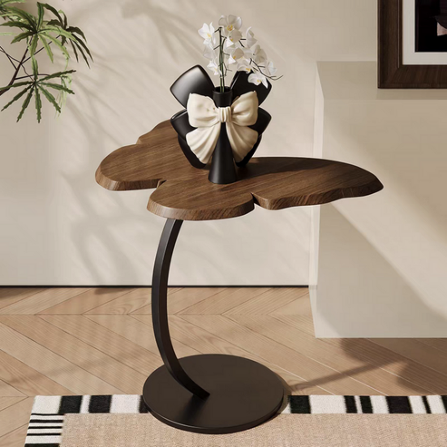 butterfly-shaped side table