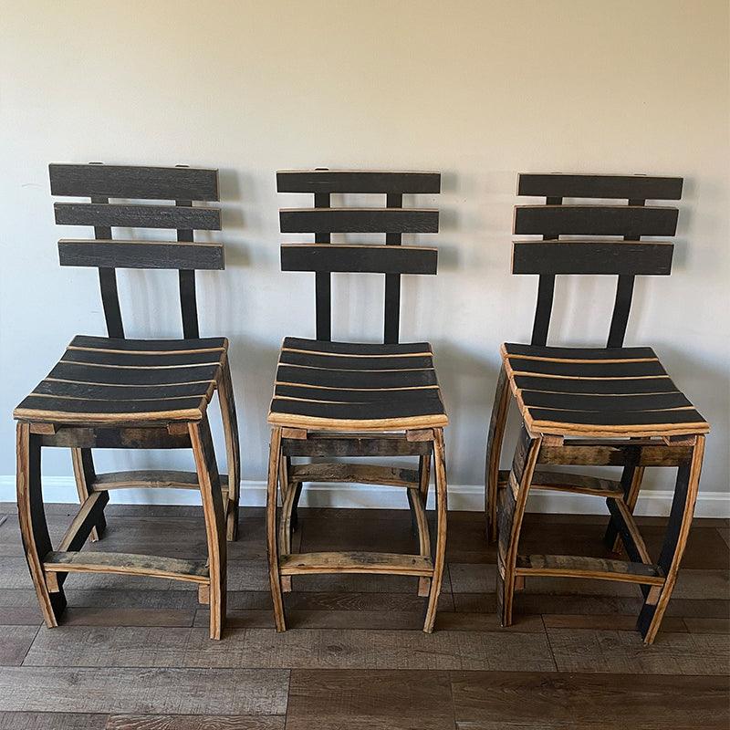 Whiskey Bourbon Barrel Stave Bar Stools