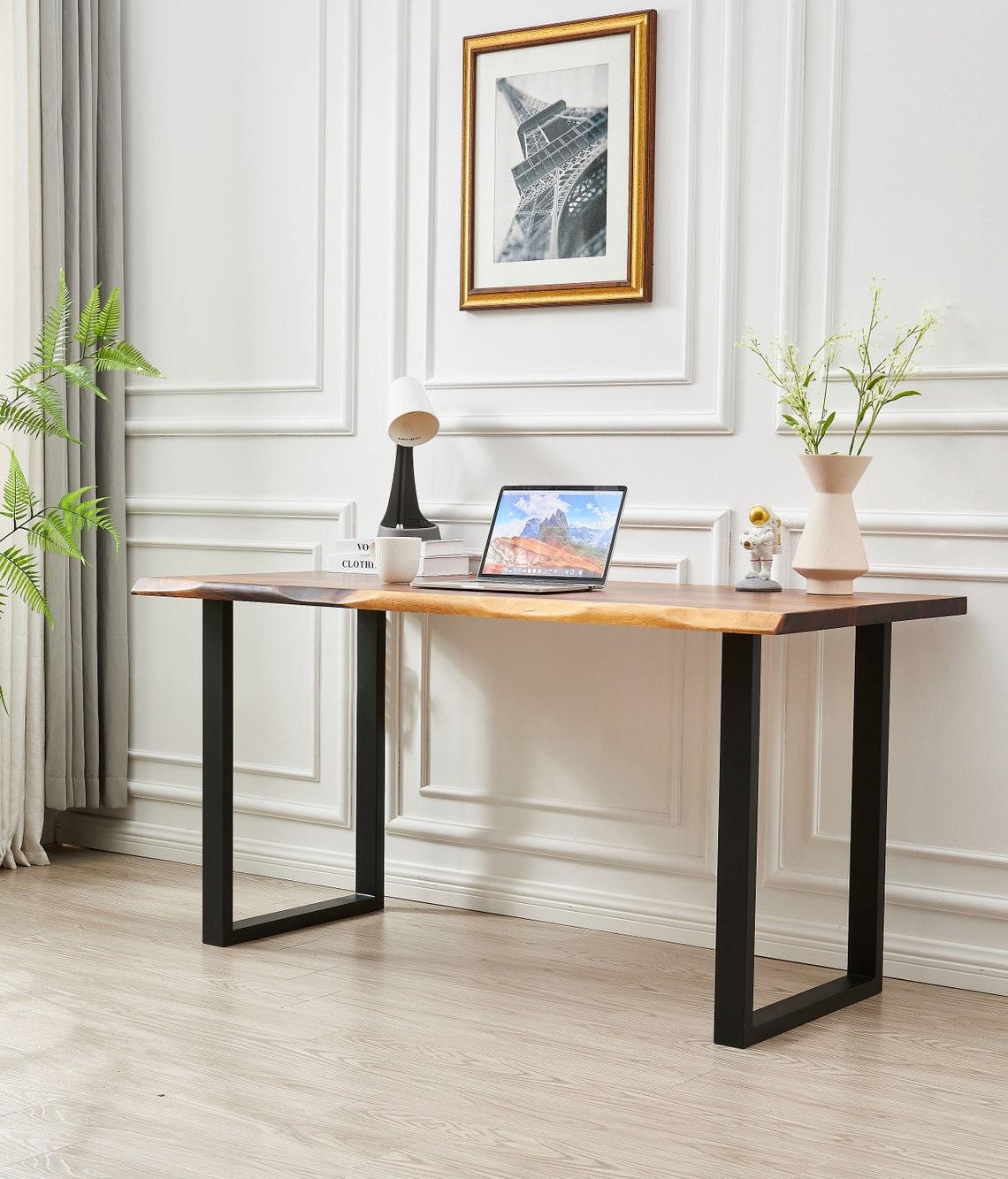 Woodartdeal Live Edge Wood Desk, Slab Work Tables, Desk with
