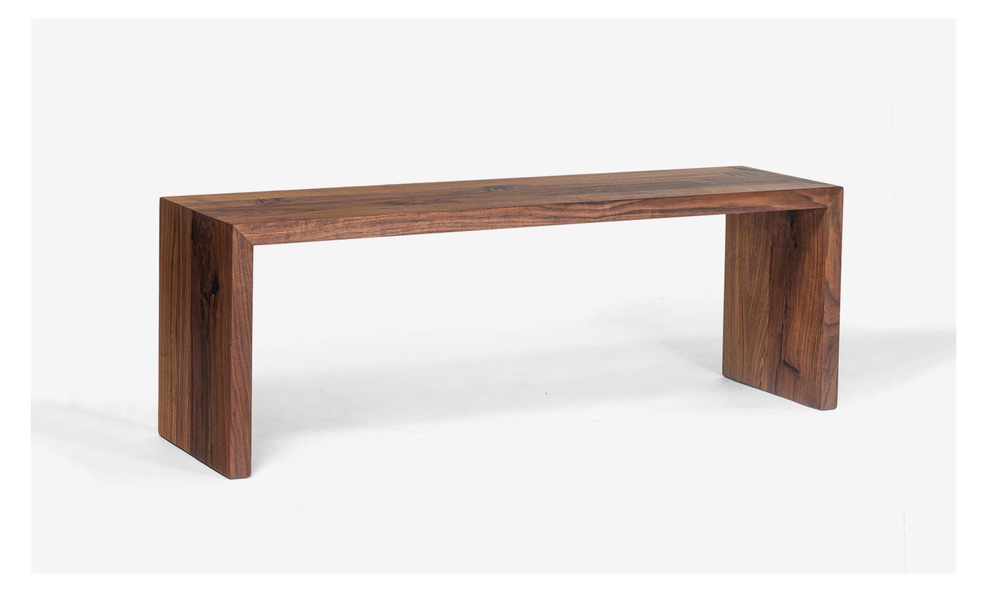 Waterfall Style Bench Modern Waterfall Bench - Modern Wood Bench Bedroom Bench, Black Walnut ...