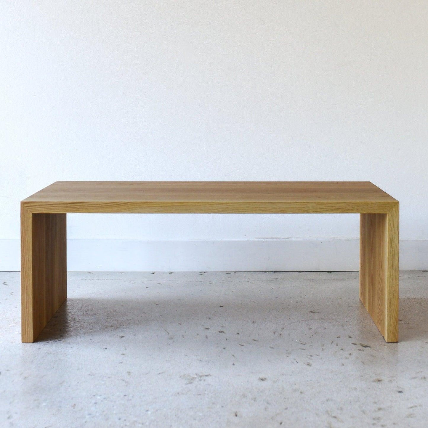 Woodartdeal Modern Waterfall Coffee Table, Minimalist Coffee Table, White Oak - Woodartdeal